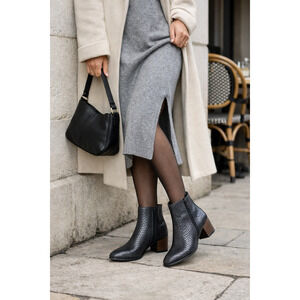 Coclico Apropos Snake Embossed Leather Booties EU 37.5 Made in Spain